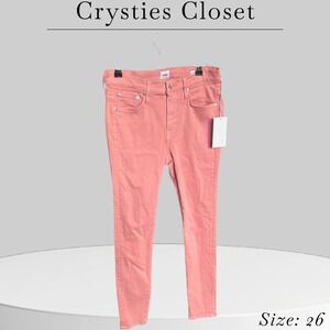 Edwin NWT Women's 29 Pink Pixie‎ 9" Mid Rise Skinny Pants Petal Casual Jeans